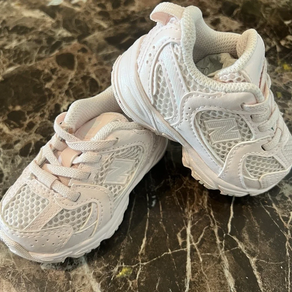New Balance 530 Bungee Washed Pink (TD) Size 4C Baby Girl Light Pink NB Sneakers